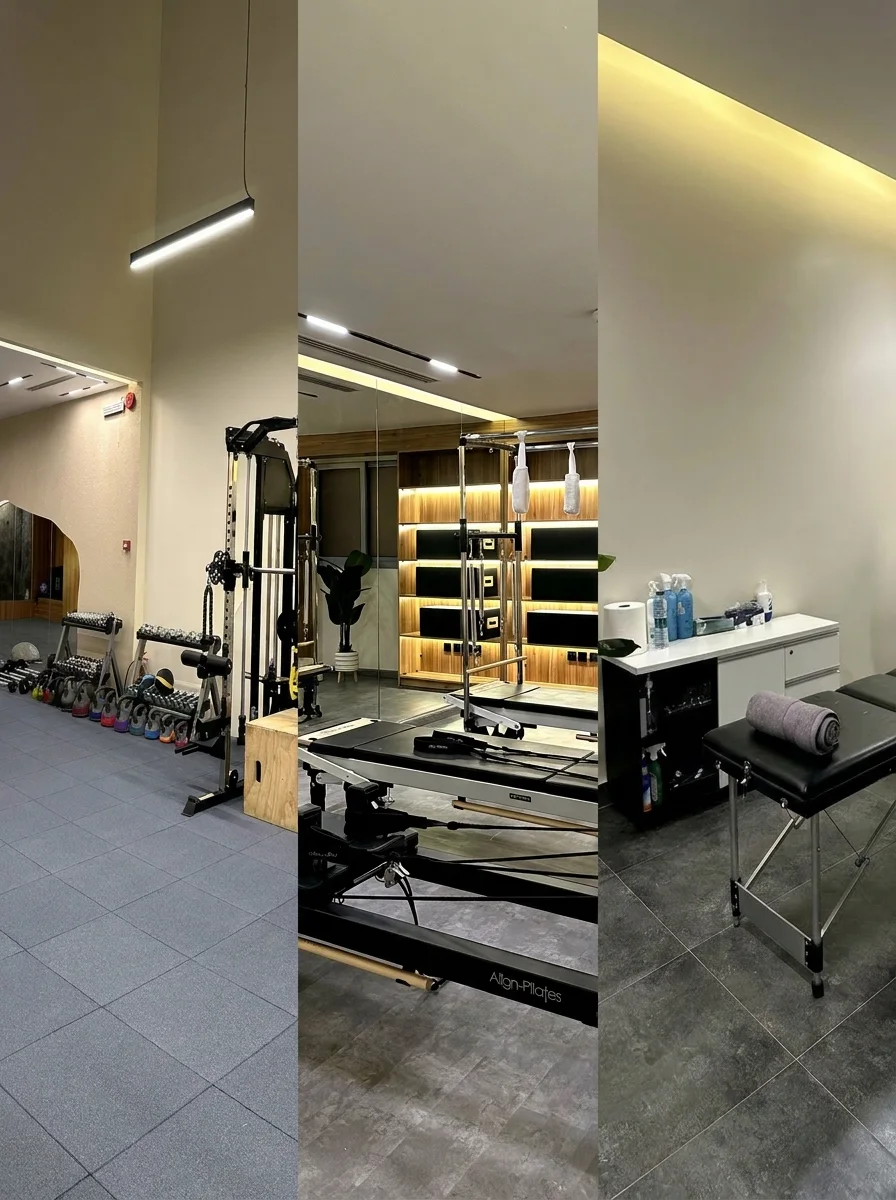Pilates equipment and wellness treatment spaces at NEXFIT Wellness